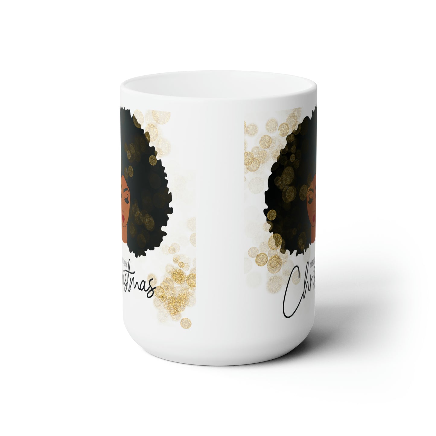 Fro Girl Merry Christmas mug