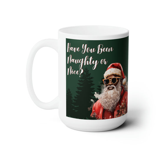 Black Santa Naughty or Nice Mug