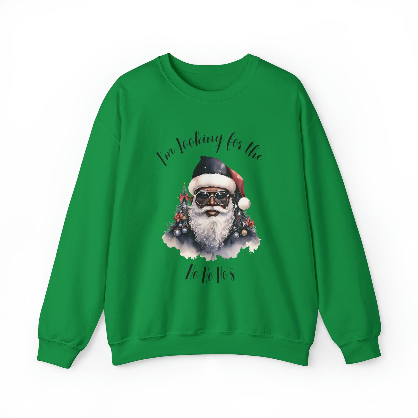 Black Santa Ho Ho Ho Crewneck Sweatshirt