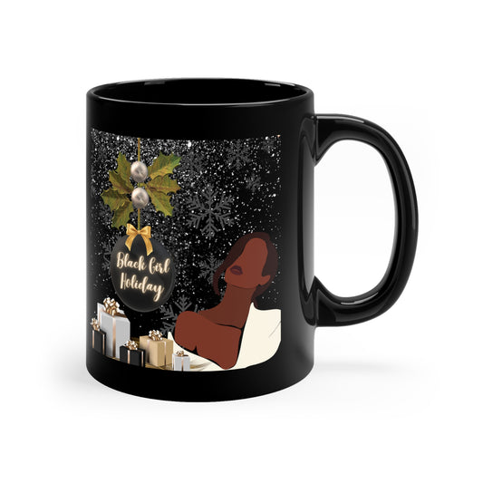 Black Girl Holiday Mug