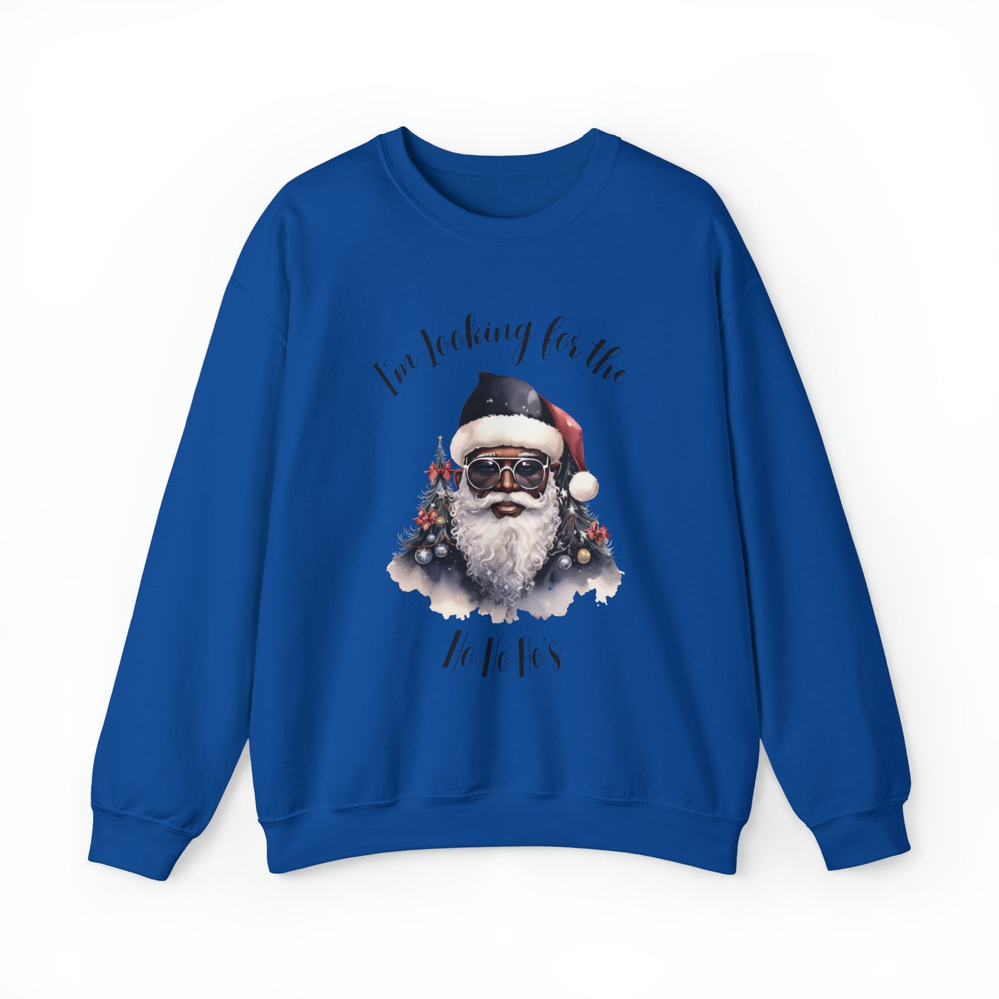 Black Santa Ho Ho Ho Crewneck Sweatshirt