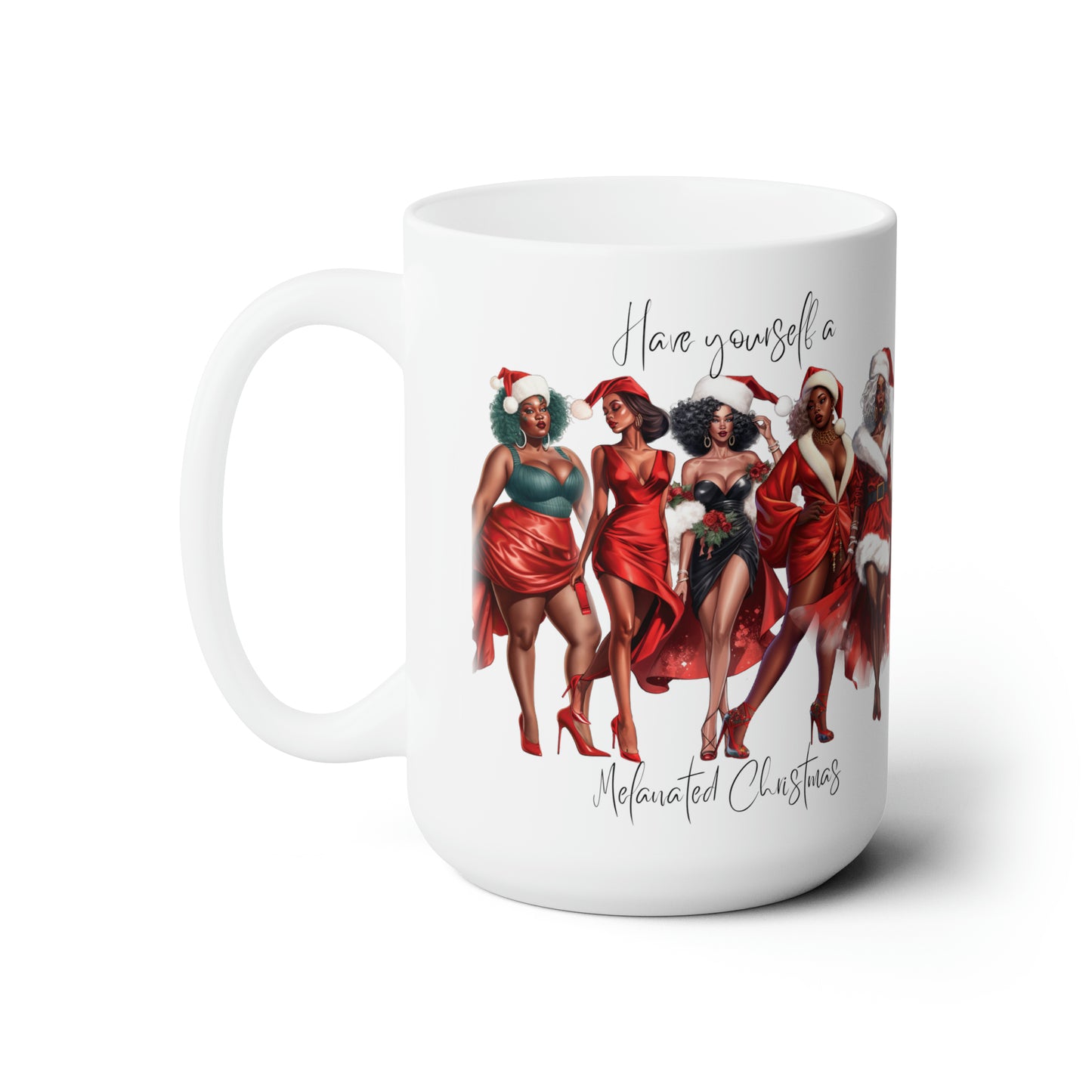 Melanated Christmas Ladies Mug