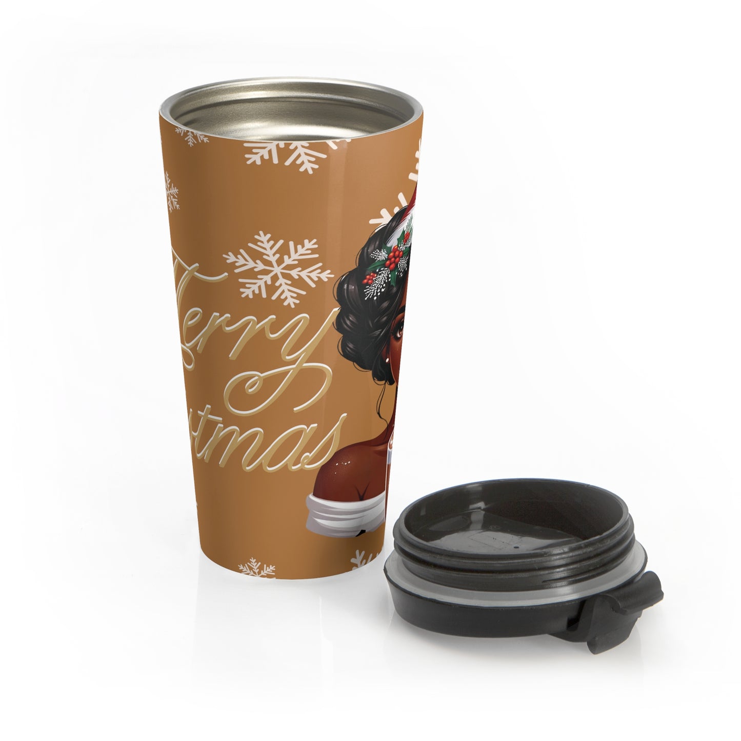 Cocoa Merry Christmas Stainless Steel Travel Mug