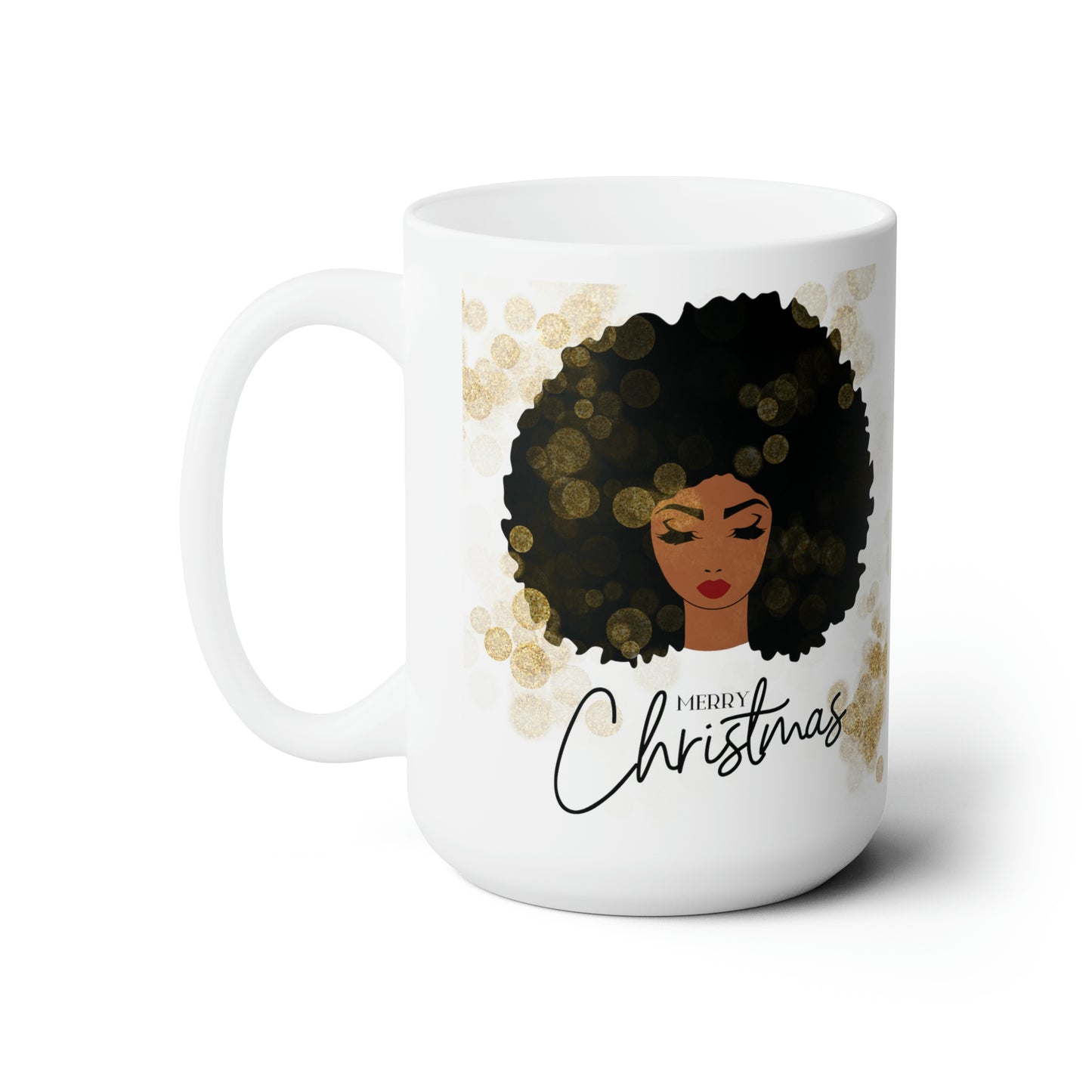 Fro Girl Merry Christmas mug