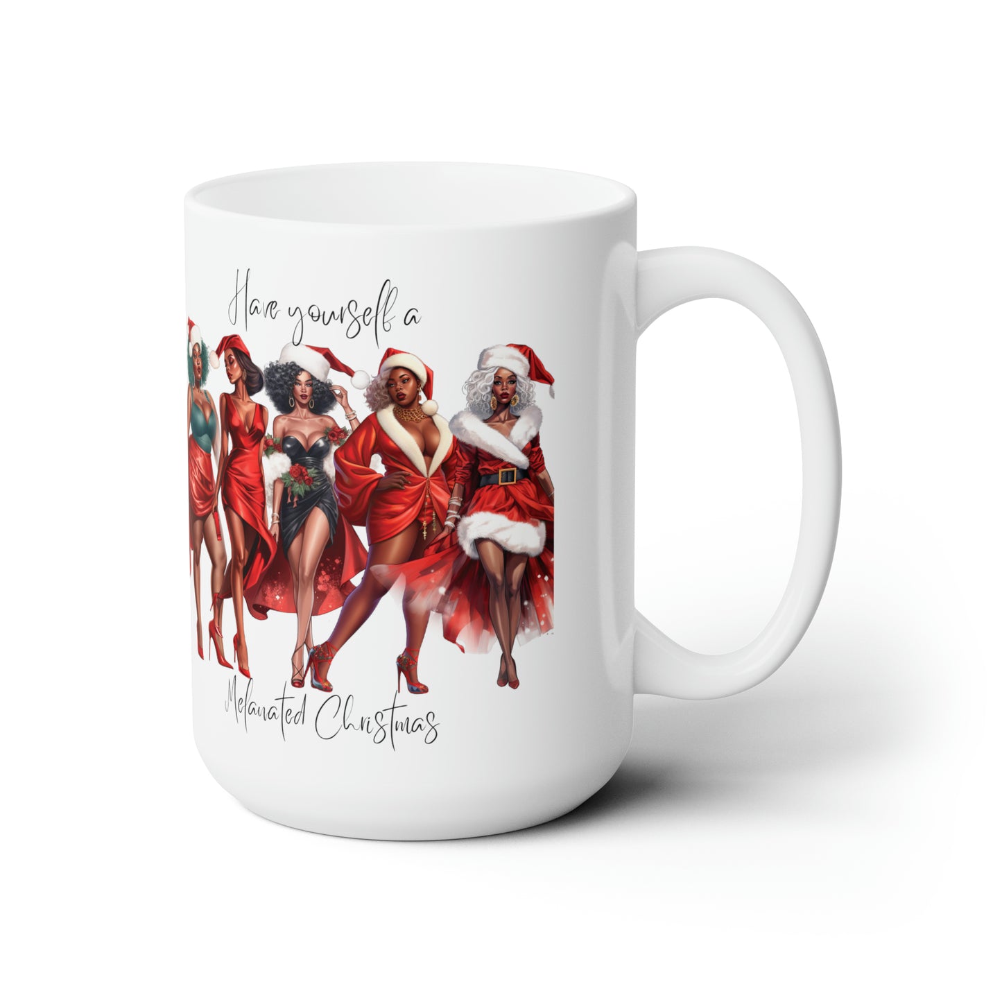 Melanated Christmas Ladies Mug