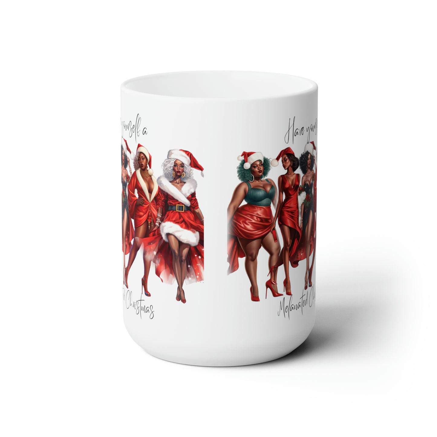 Melanated Christmas Ladies Mug