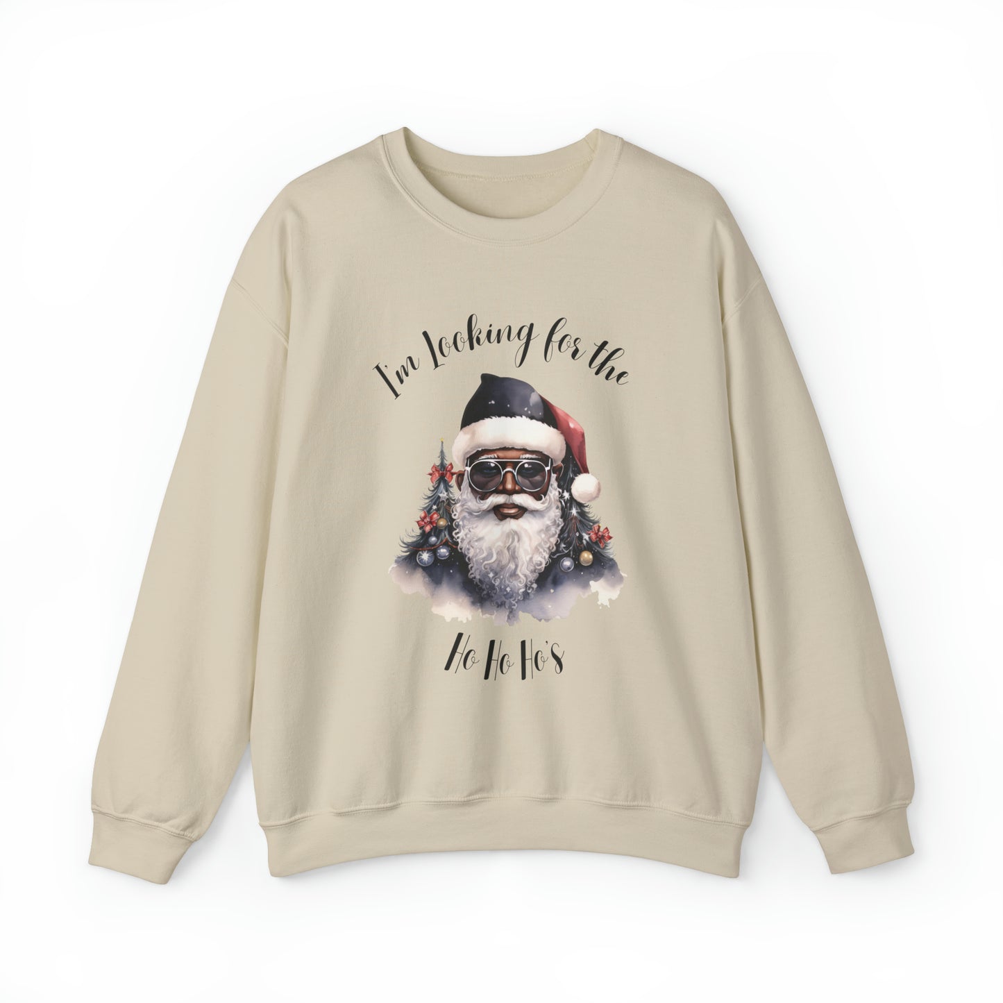 Black Santa Ho Ho Ho Crewneck Sweatshirt