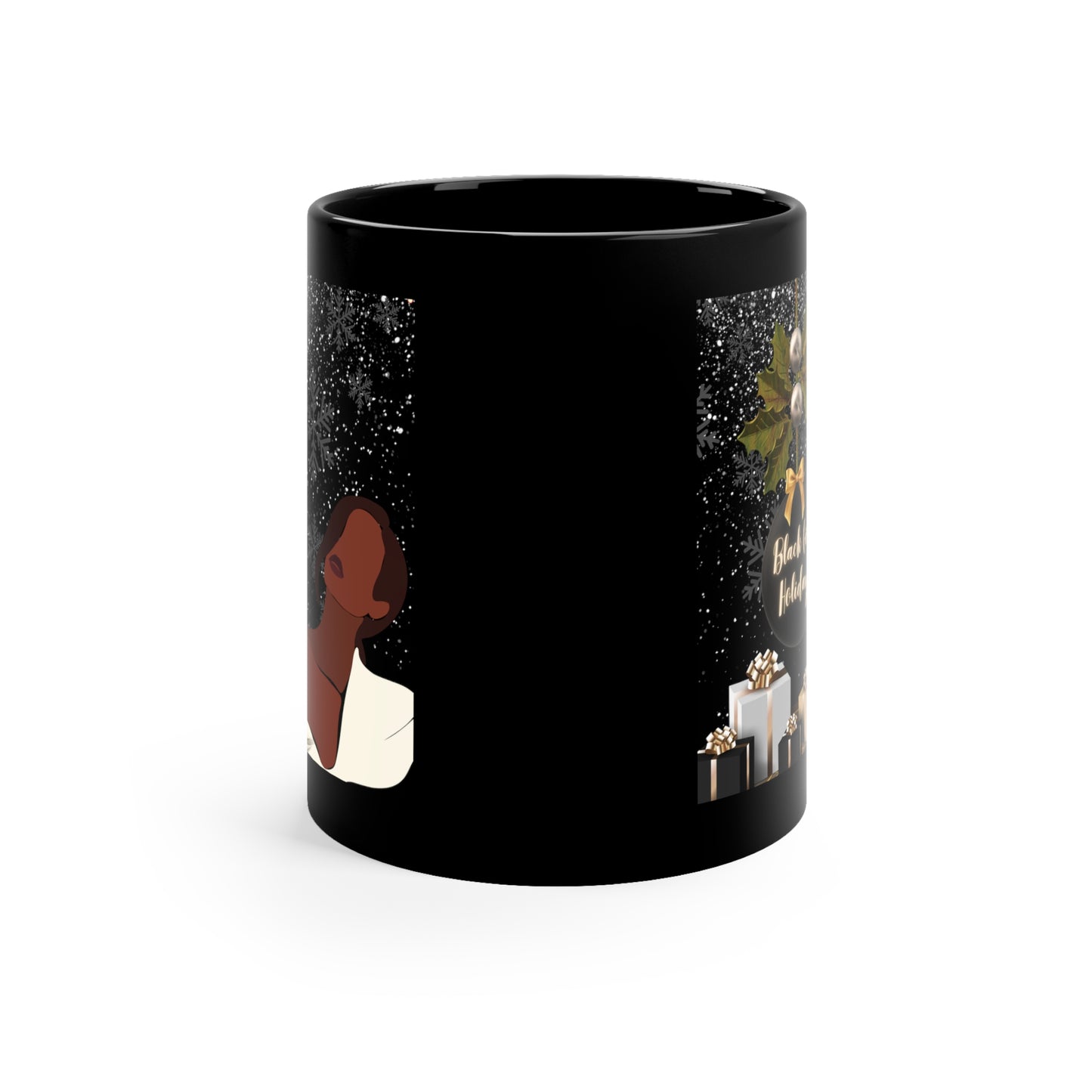 Black Girl Holiday Mug