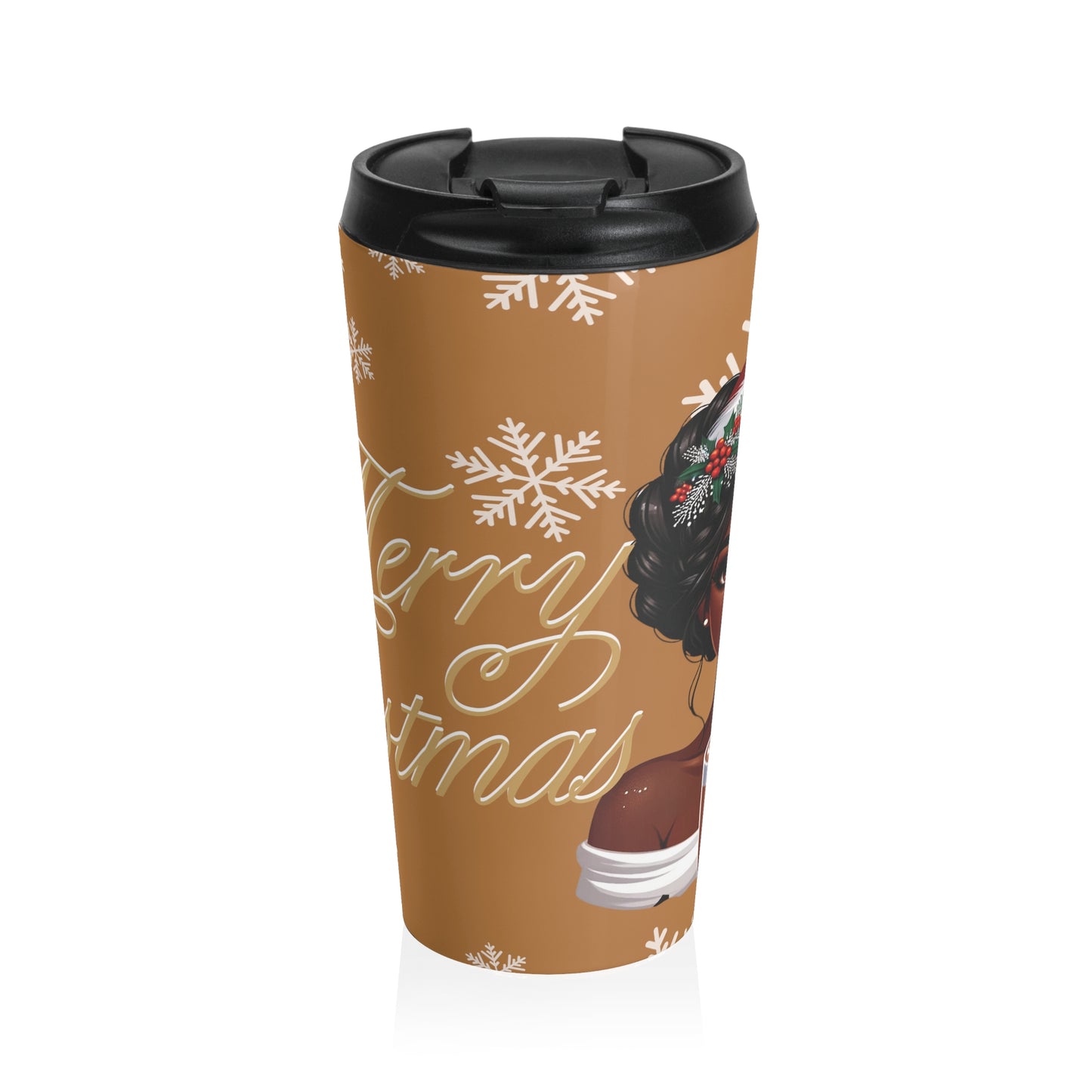 Cocoa Merry Christmas Stainless Steel Travel Mug