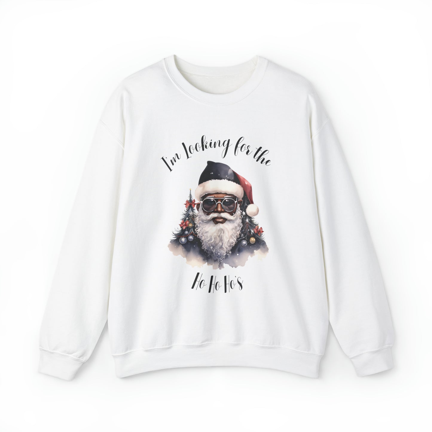 Black Santa Ho Ho Ho Crewneck Sweatshirt