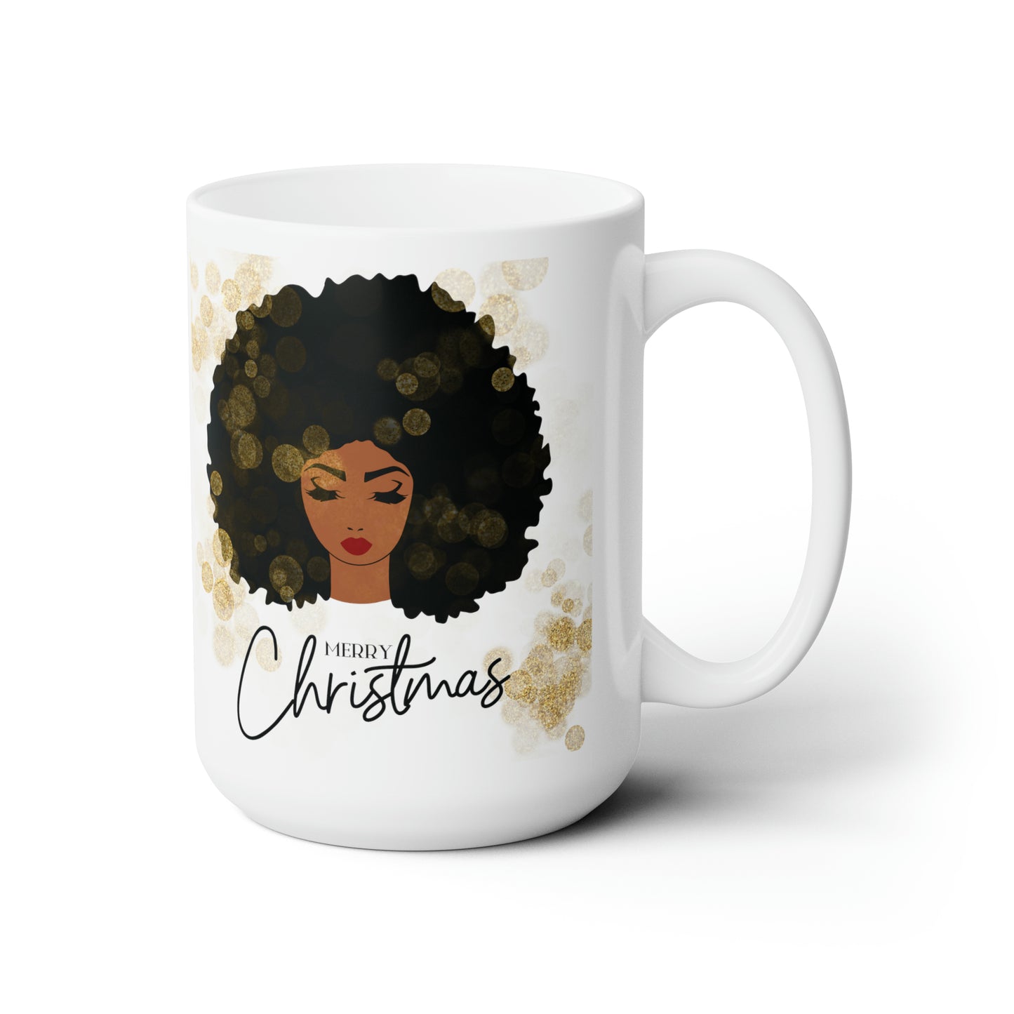 Fro Girl Merry Christmas mug